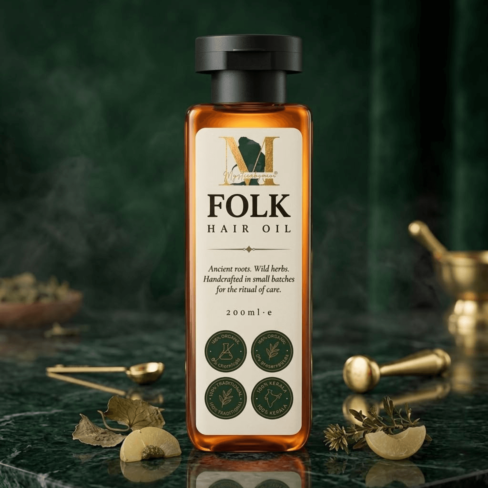 FOLK Hair Oil — Ayurvedic Coconut Hair Oil by MYSTICABYMINI®